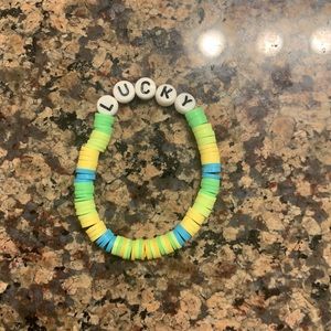 This is a lucky clay bead bracelet!